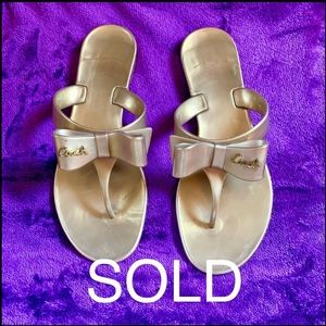 Coach | Pretty Metal Jelly Bronze sandal | Size 8